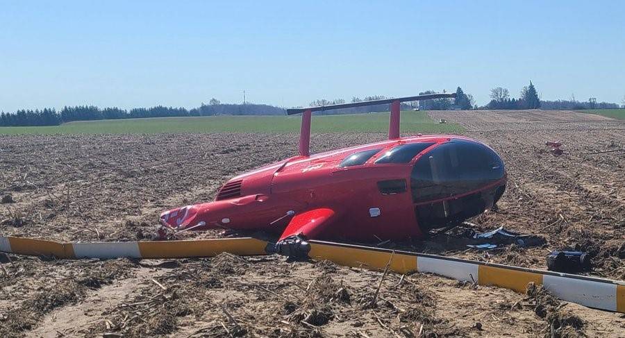 No injuries after private helicopter crash in Middlesex Centre field, police say - Vimarsana News