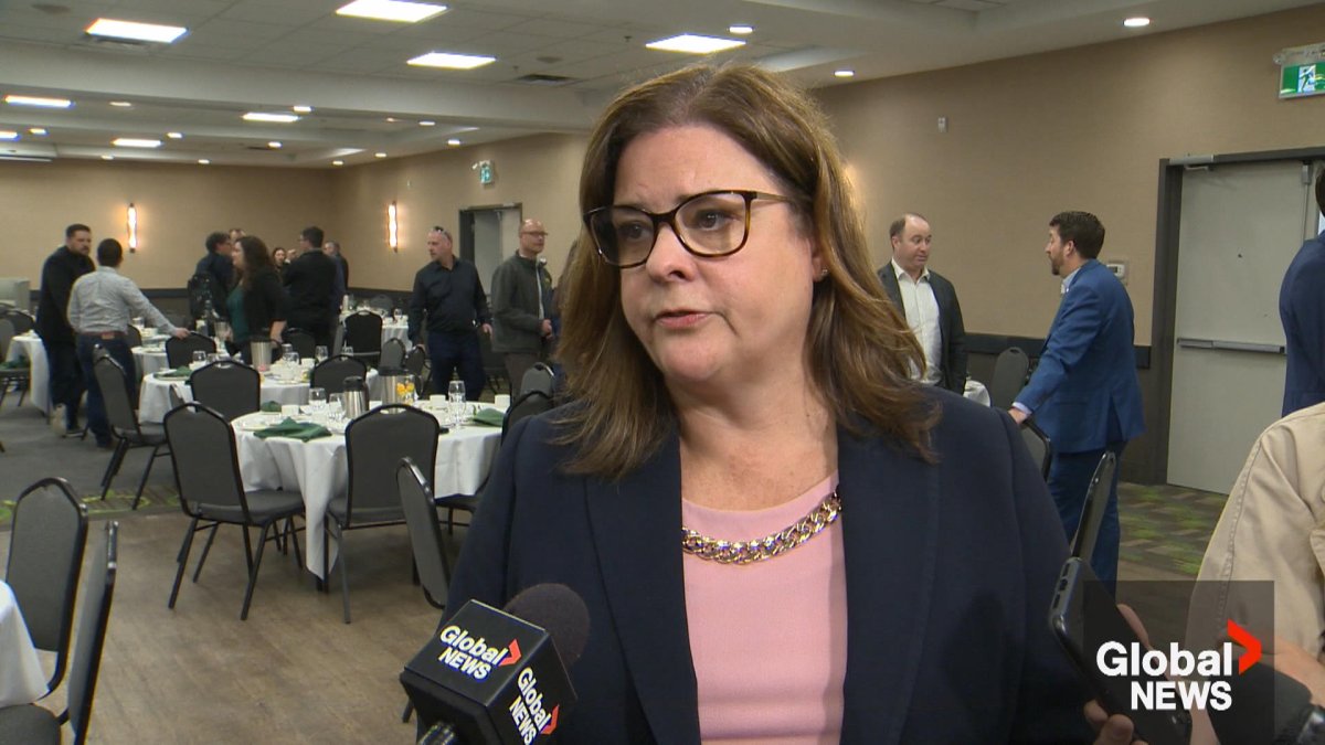 Manitoba Premier Heather Stefanson focused on crime and taxes as she spoke to Progressive Conservative party members.