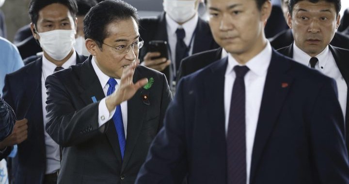 Japan’s prime minister unharmed after someone threw a ‘smoke bomb’ at him