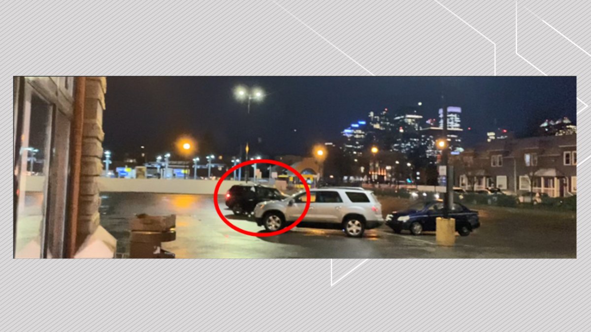 A CCTV image of a vehicle Calgary police believe was involved in a shooting on April 12, 2023.