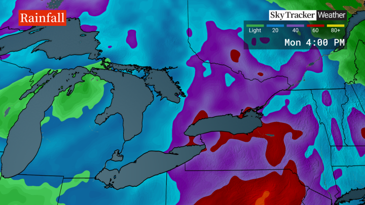 Some parts of southern Ontario could see a month’s worth of rain over ...