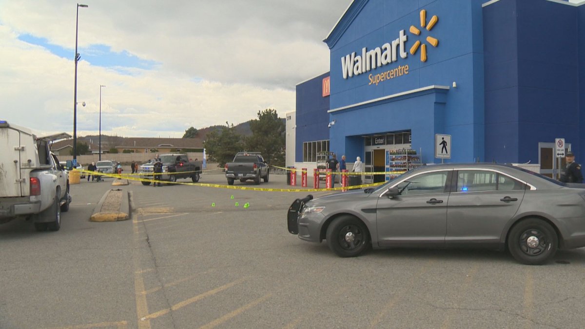 A 82-year-old woman has died after being struck by a truck outside a West Kelowna Walmart.