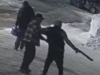 Thompson RCMP are hoping to identify these three people in connection with a robbery on March 26, 2023.