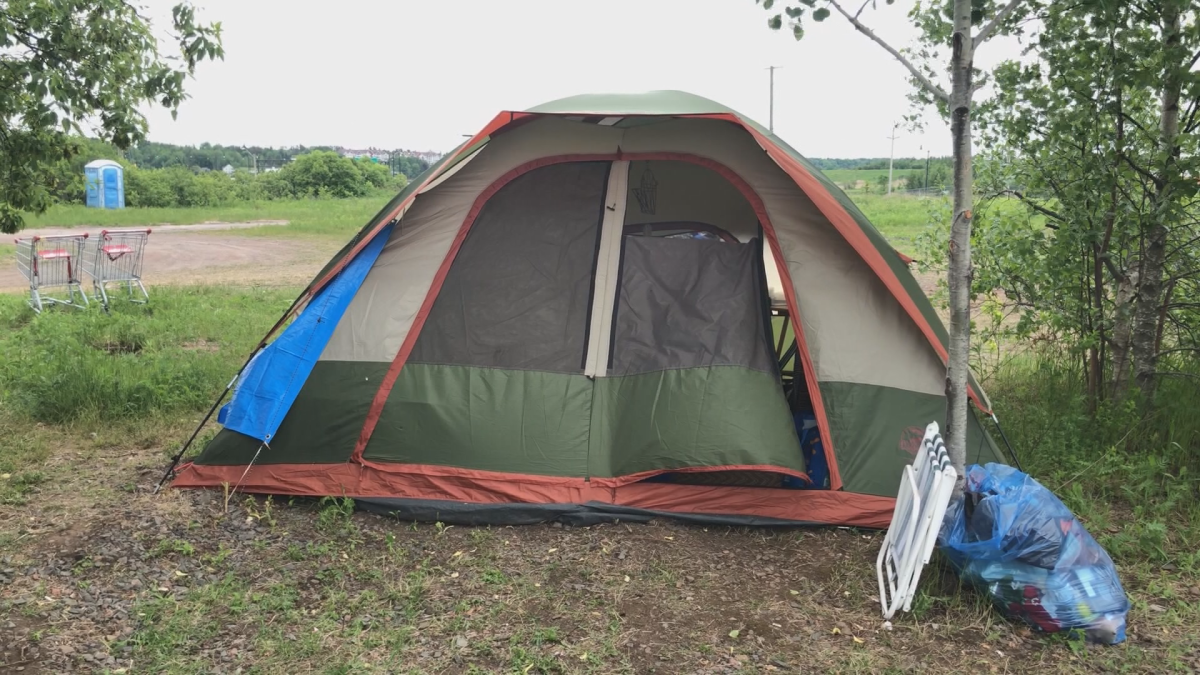 A tent site in F