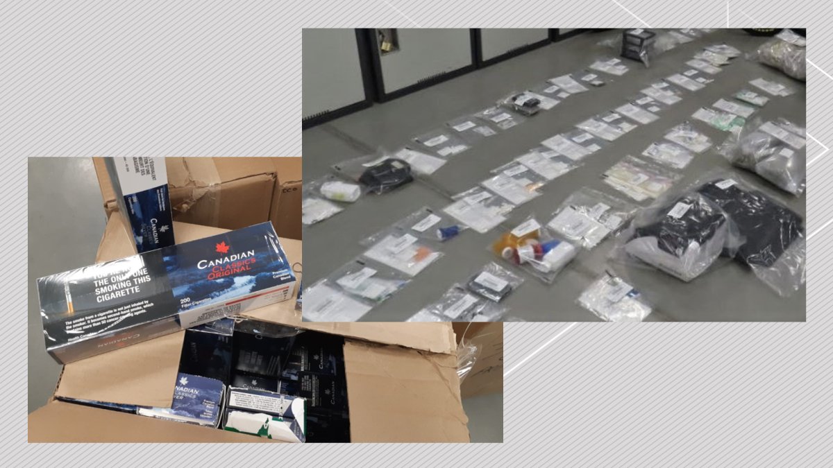 Photos of drugs and cigarettes Calgary police seized as a result of a three-month drug trafficking investigation.