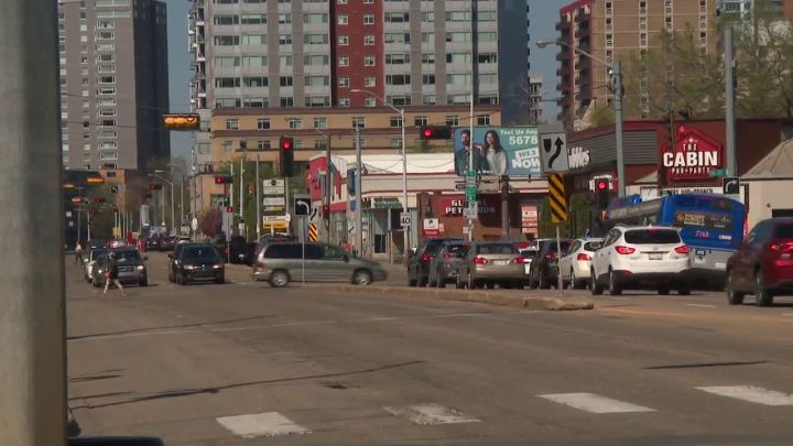 A man was struck while crossing Jasper Avenue at 115 Street on May 12, 2023 and died from his injuries.