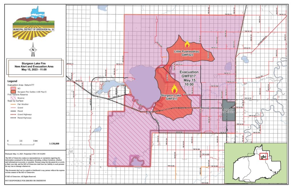 MD of Greenview, Alta., forced out by wildfire