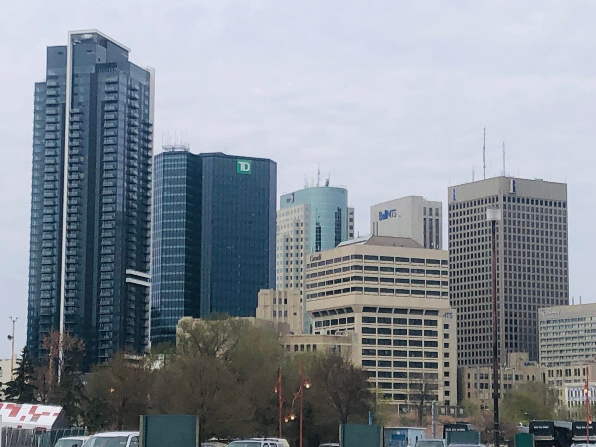 Downtown Winnipeg as seen from The Forks.
