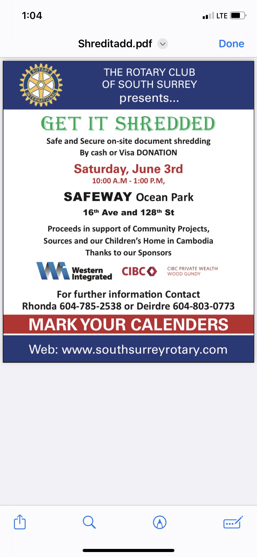 Rotary Club of South Surrey – Shred-It - image