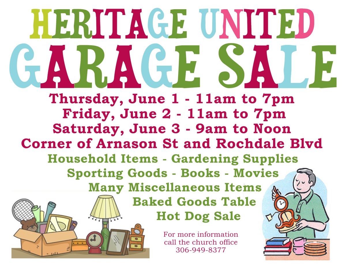 Heritage United Church Garage Sale and Hot Dog Sale - image