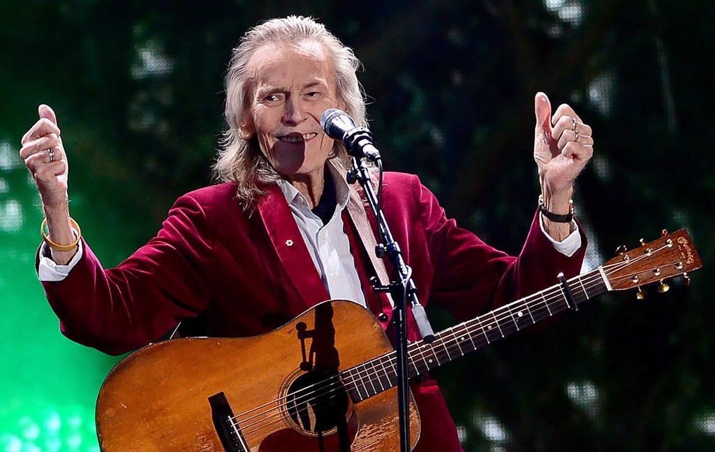 Gordon Lightfoot performs during the evening ceremonies of Canada's 150th anniversary of Confederation, in Ottawa on July 1, 2017. THE CANADIAN PRESS/Sean Kilpatrick.