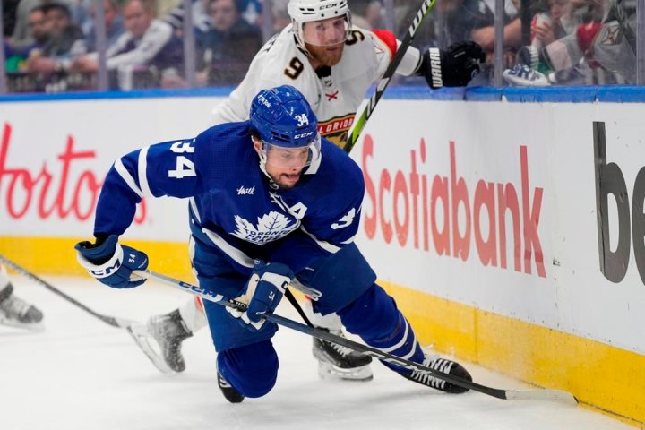 NHL fines Panthers’ Benett $5K for cross checking Maple Leafs’ Bunting