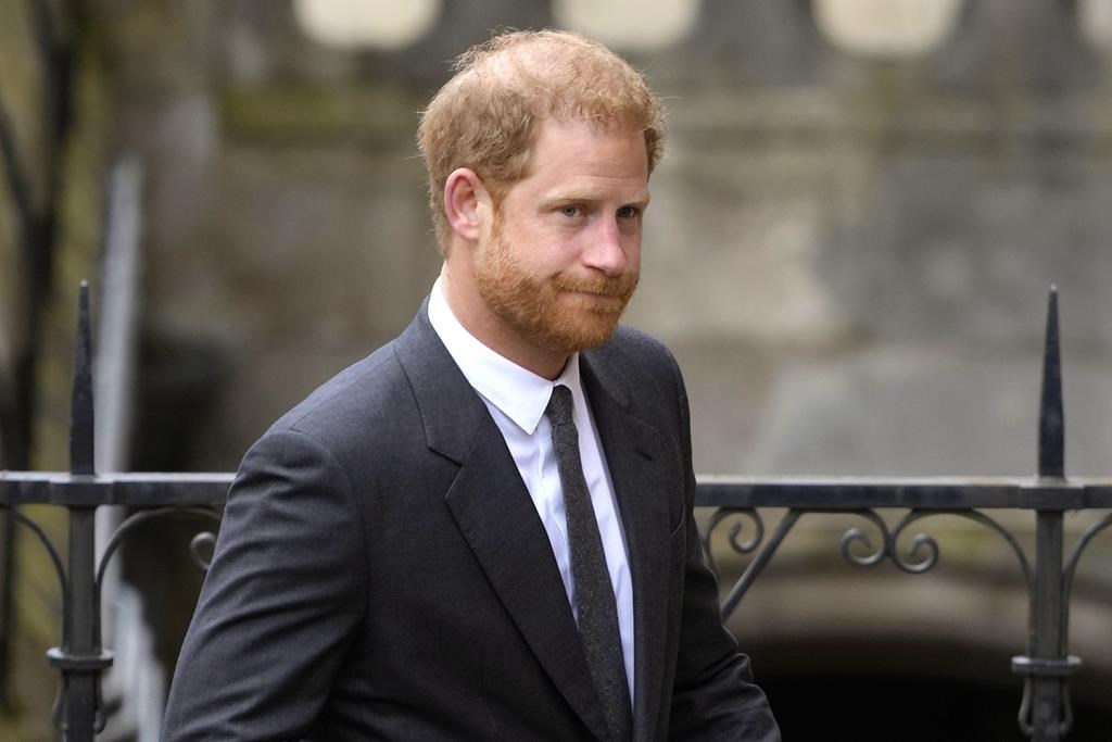 FILE - Britain's Prince Harry arrives at the Royal Courts Of Justice in London, Thursday, March 30, 2023.