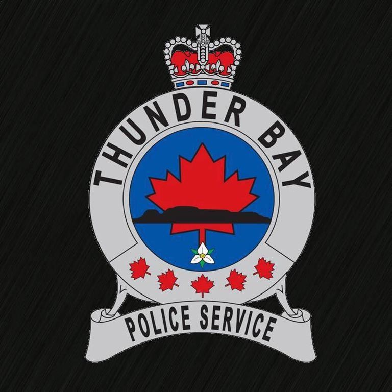 A Thunder Bay Police Service logo is shown in a handout.