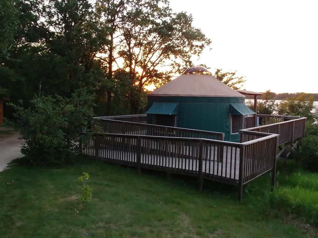 A yurt in Stephenfield Provincial park in Manitoba is shown on July 14, 2018. 
