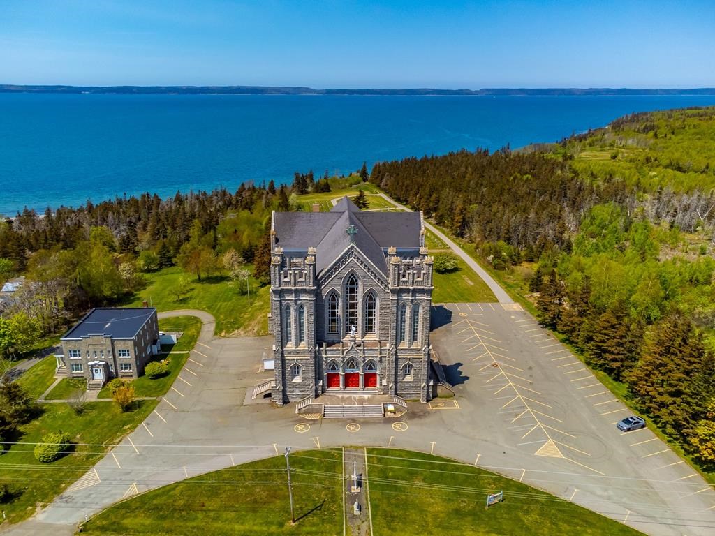 A 32-day fundraising campaign to preserve a huge and historic Acadian church in western Nova Scotia has raised only a fraction of the funds needed to save the building. An aerial photo of Saint Bernard Roman Catholic Church in St. Bernard, N.S., on the province’s southwestern coast, is shown in a handout photo. THE CANADIAN PRESS/HO-Travis Baker.