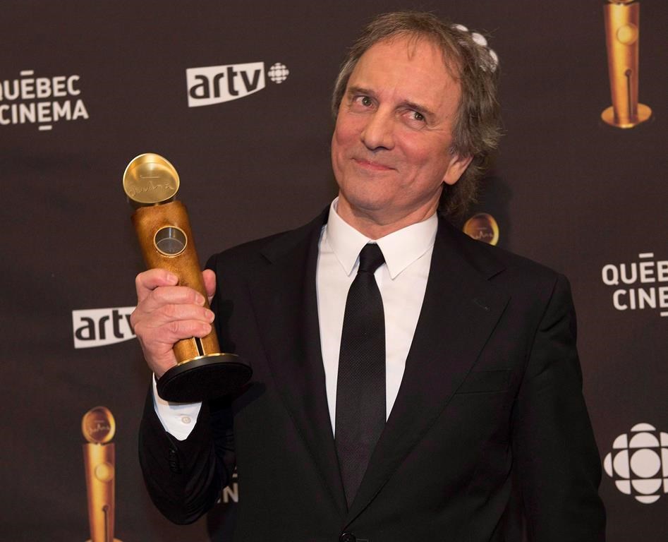 Quebec actor Michel Côté, who captivated audiences with his roles in the theatre piece "Broue" and films such as "Cruising Bar" and C.R.A.Z.Y." has died at the age of 72. Côté is shown in this 2013 file photo with the Prix Jutra-Hommage 2013 at the Jutra award ceremony in Montreal. THE CANADIAN PRESS/Peter McCabe.
