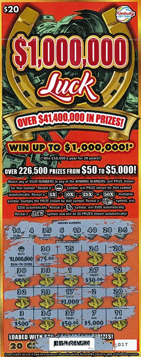 Lotto scratch off best sale winners