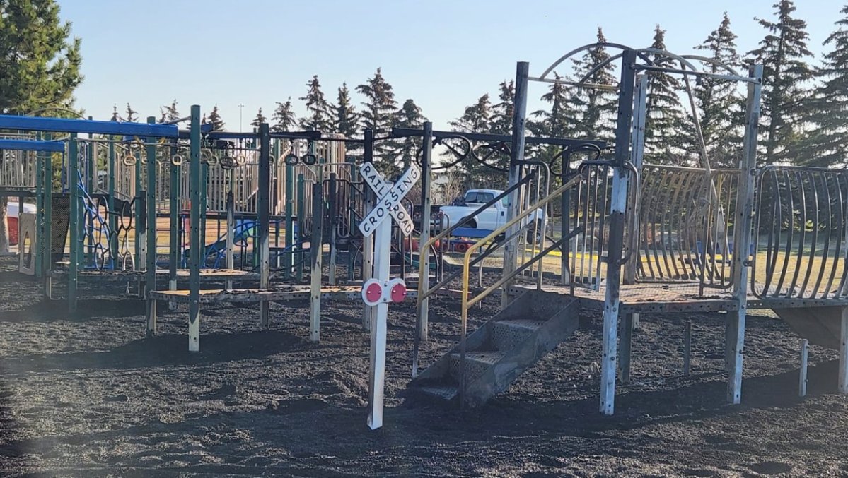 Airdrie playground fire