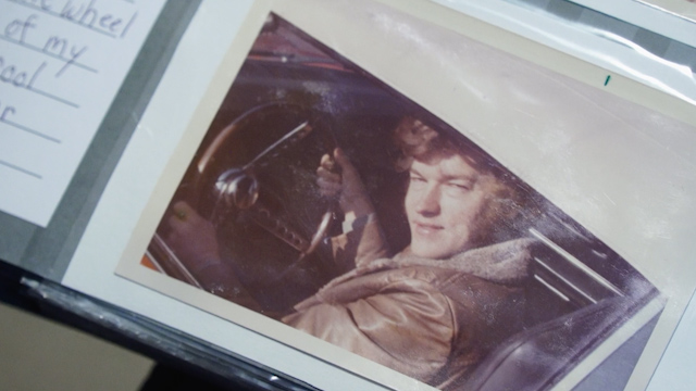 A young Alan behind the wheel of one of his race cars