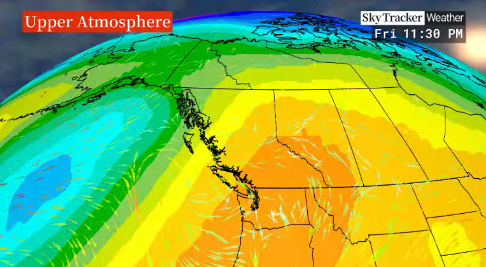 An upper ridge of high pressure returns the heat to the Okanagan by the end of the week.