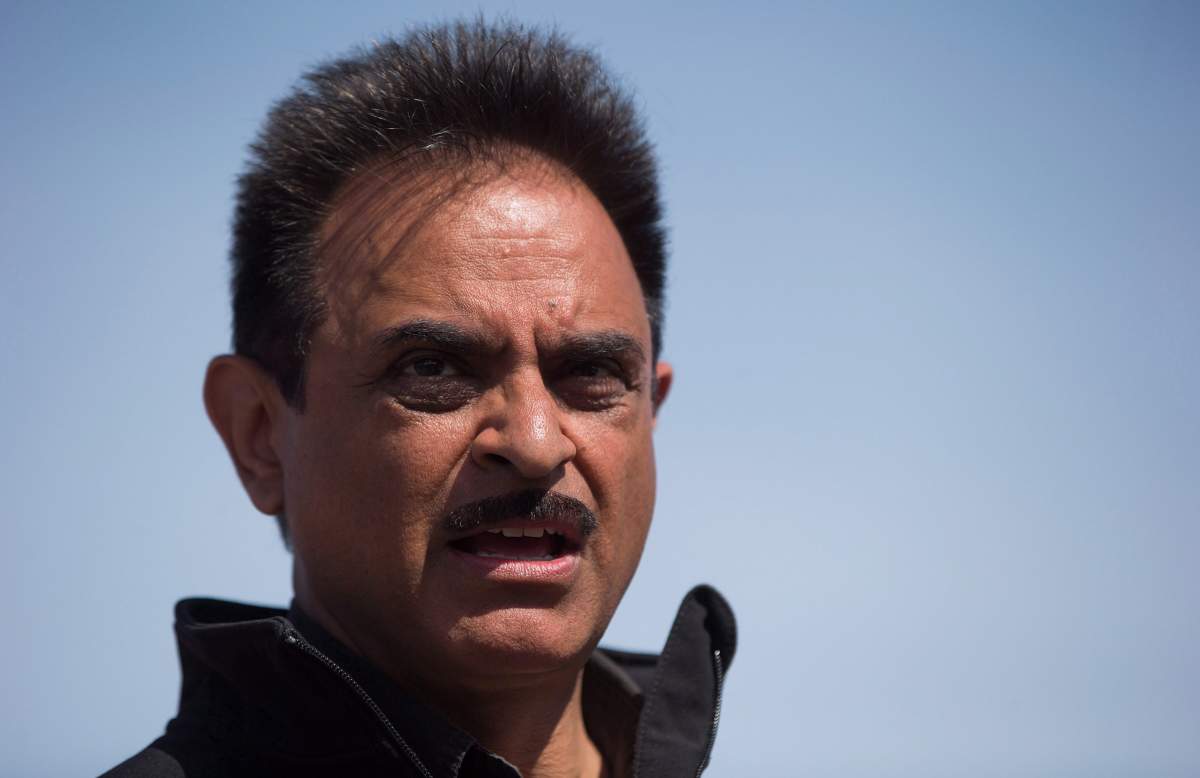 Harry Lali, seen here during a campaign stop in Merritt, B.C., in May 2017, has joined the BC United party. Lali was a cabinet minister with the NDP in the 1990s.