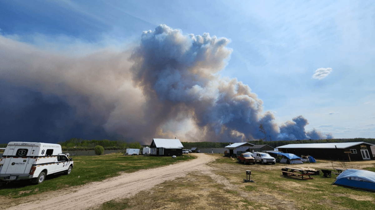 A photo from a camp west of Buffalo Narrows.