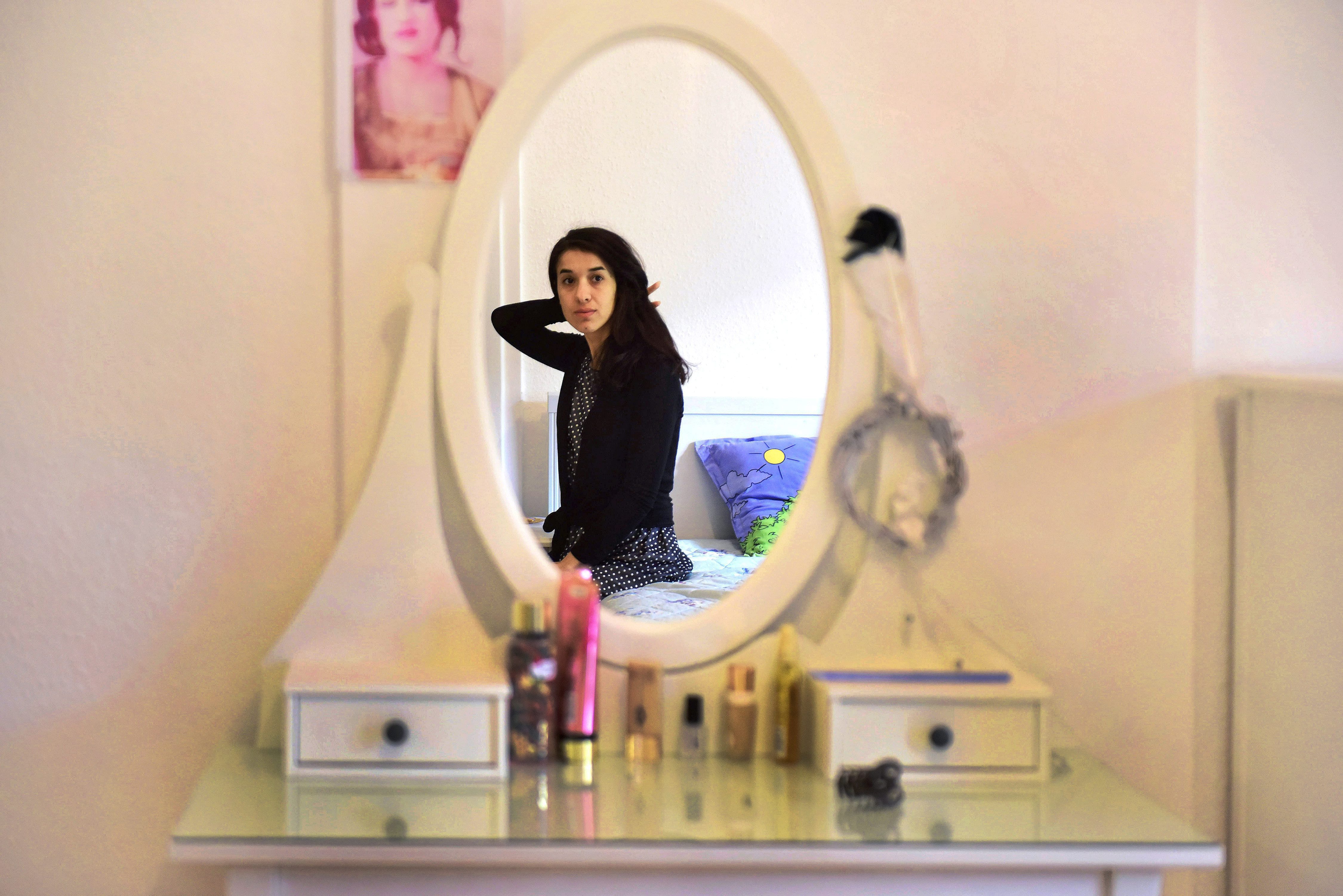 Nadia Murad was kidnapped and enslaved by ISIS in 2014 when the terror group swept into Sinjar, Iraq, the Yazidi homeland. Photo by Alfred Yaghobzadeh/ABACAPRESS.COM