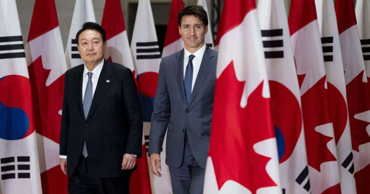 Canada and South Korea to strengthen trade, cultural ties during Trudeau visit