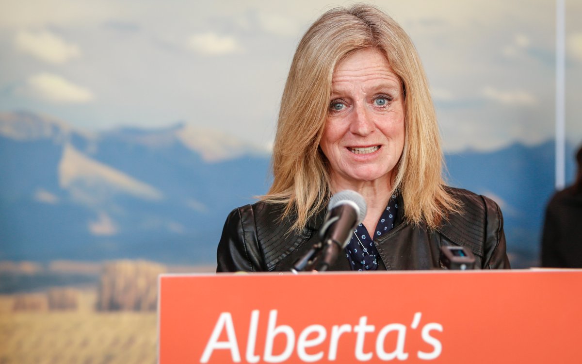 NDP Leader Rachel Notley speaks at a news conference in Calgary, Alta., Monday, March 15, 2021. Alberta’s Opposition Leader says the proposed pay deal for B.C. doctors is a wakeup call to Premier Danielle Smith to stop threatening to take a wrecking ball to Alberta’s health system and to end her embrace of pseudo-science.