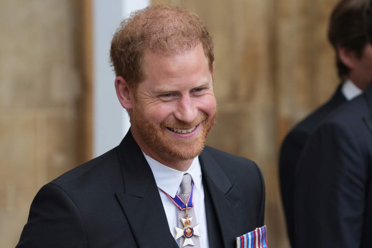 Prince Harry leaves Westminster Abbey after the Coronation of King Charles III in London, Saturday, May 6 2023. King Charles III and Queen Camilla, members of the Royal family and VIP’s gathered at Westminster Abbey for the Coronation service. (Dan Charity/pool photo via AP)