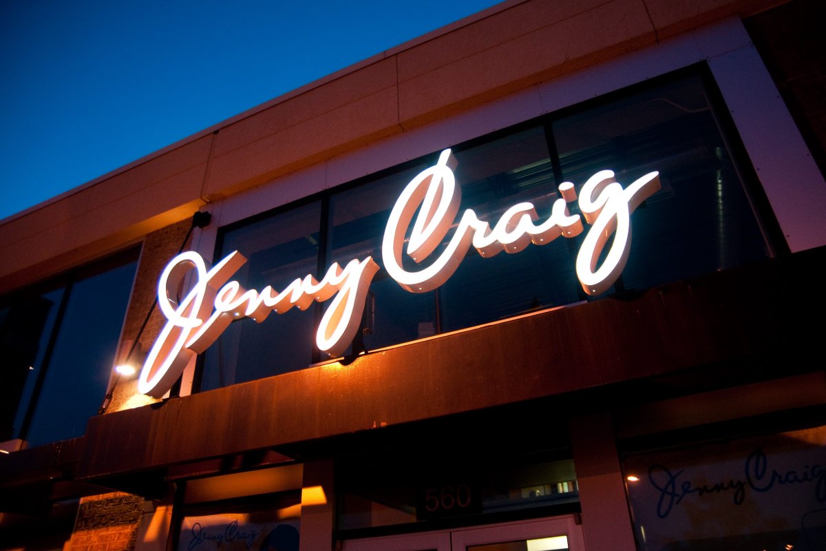 Sign of a Jenny Craig weightloss center.