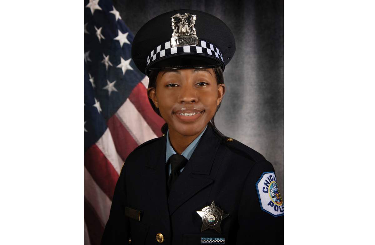This photo provided by the Chicago Police Department shows Officer Areanah Preston, who has been shot and killed while off-duty as she headed home on the city’s Southside after her shift. Police say Preston was shot about 1:42 a.m. Saturday, May 6, 2023 in the city’s Avalon Park neighbourhood.