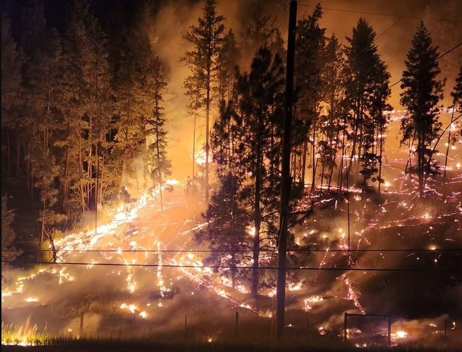 Wildfire burning along Highway 97 between Vernon and Falkland - Okanagan |  Globalnews.ca