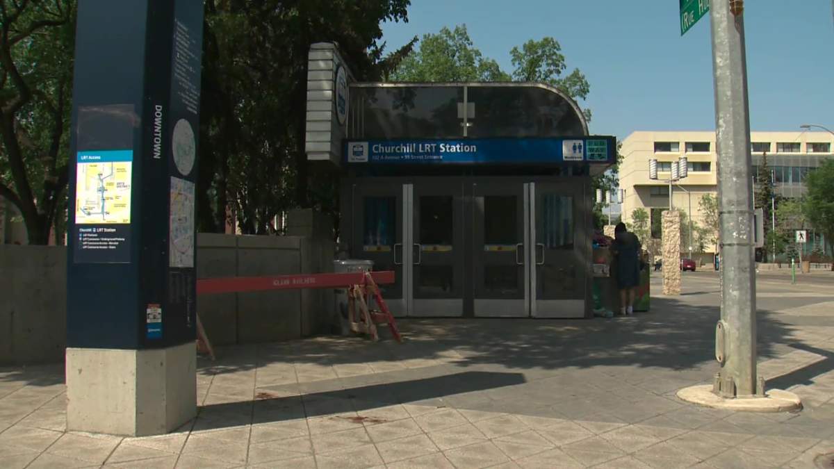 The Churchill Square LRT station in downtown Edmonton on Friday, May 26, 2023.