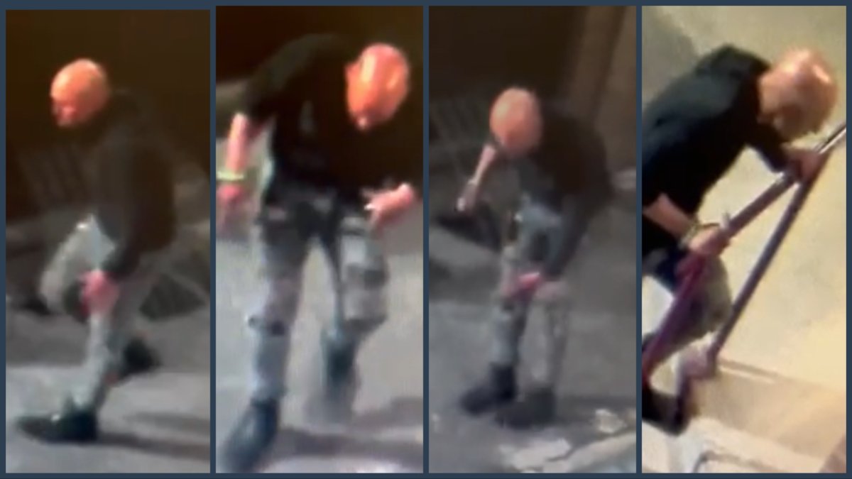 Surveillance images of the suspect in a May 19 fire and assault at Calgary's St. Mary's Cathedral.