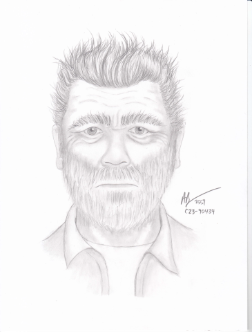 a composite sketch of a suspect in an April 19 2023 assault.