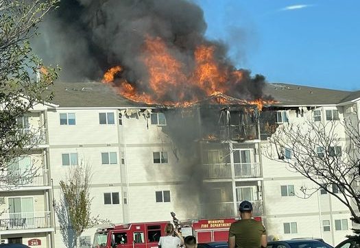An apartment fire on Quail Ridge Road displaced 180 residents. 