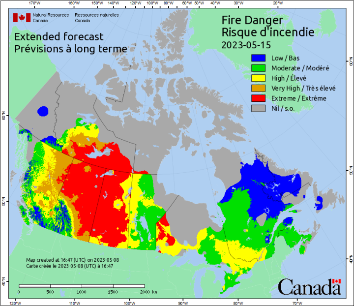 Wildfire season: Parts of Canada at ‘extreme risk’ as hot, dry weather ...