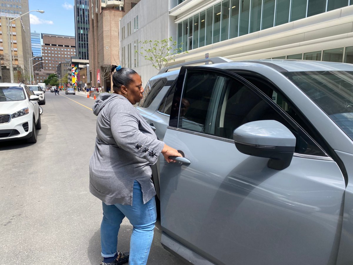 Carlene Nunes, seen outside court on May 17, 2023, has been found guilty of dangerous driving causing death and bodily harm after hitting two pedestrians at a Scarborough bus stop in November 2018. Nunes sped through an intersection at 7 am and drove up on a curb where the victims were standing.