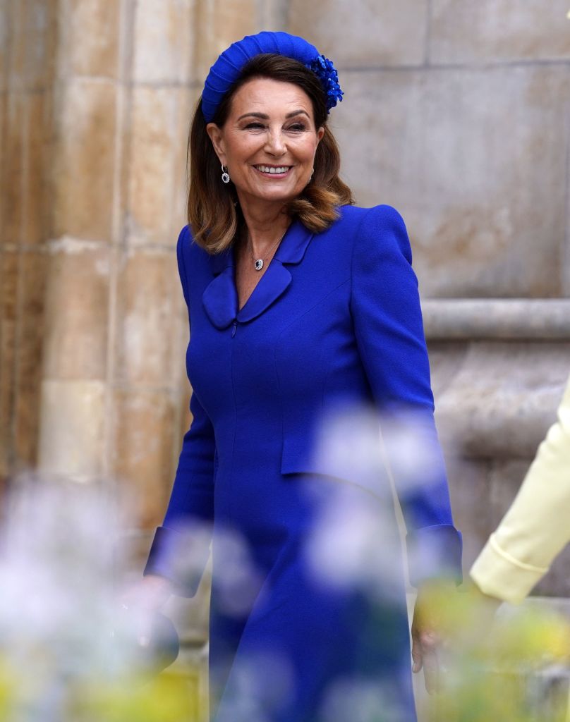 Carole Middleton arrives at Westminster Abbey in central London on May 6, 2023, ahead of the coronations of Britain's King Charles III and Britain's Camilla, Queen Consort.
