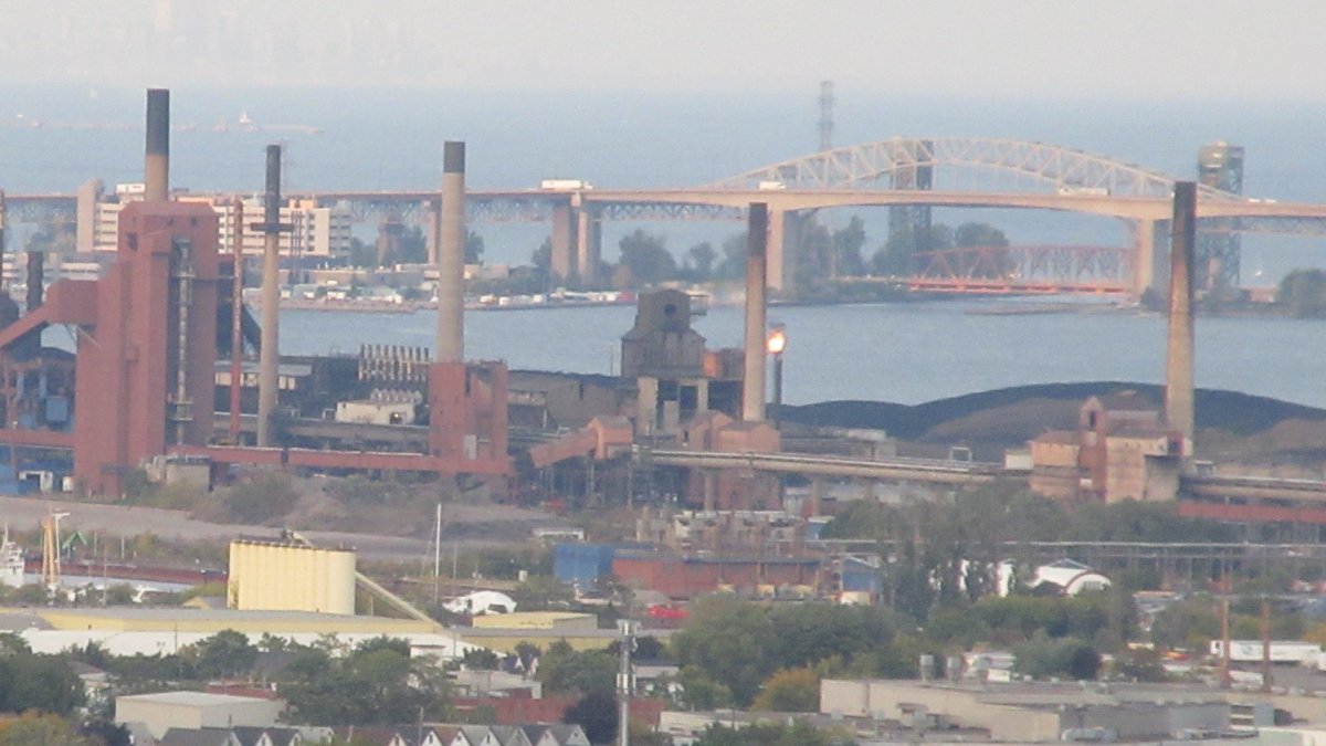 A photo of an industrial sector in Hamilton, Ont.
