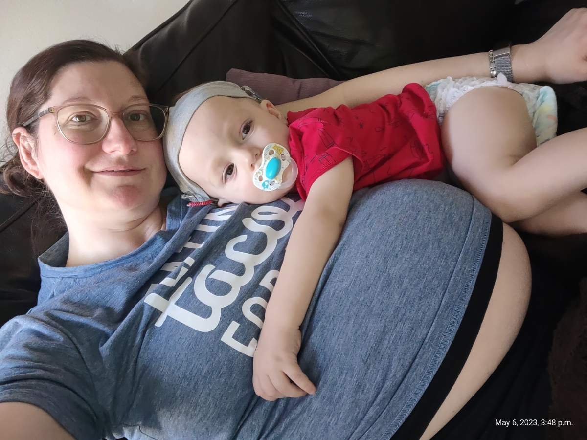 Erica Hall and her son Greyson.