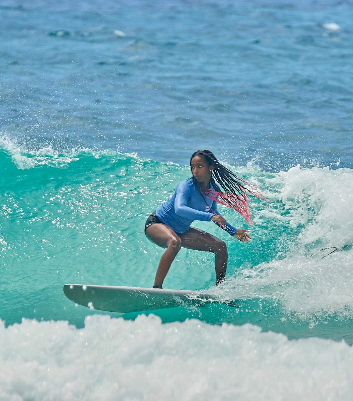 Juniper Balch training in Barbados.