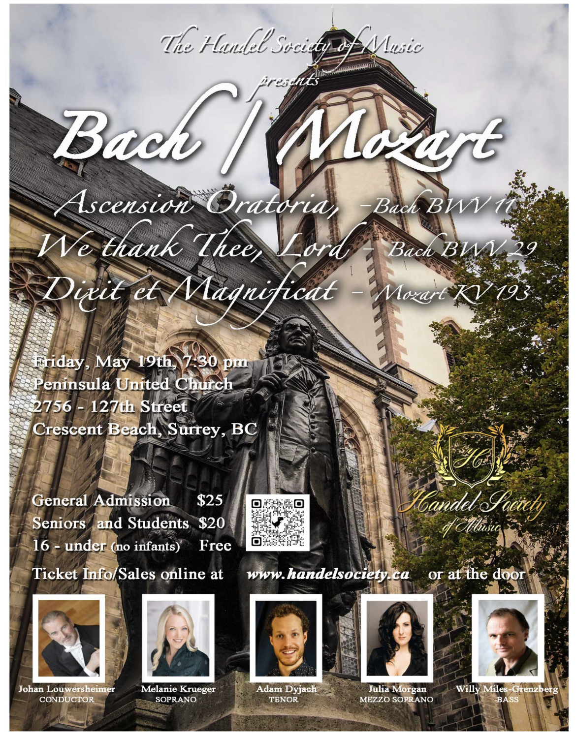 THE HANDEL SOCIETY CHOIR MOZART/BACH CONCERT - image