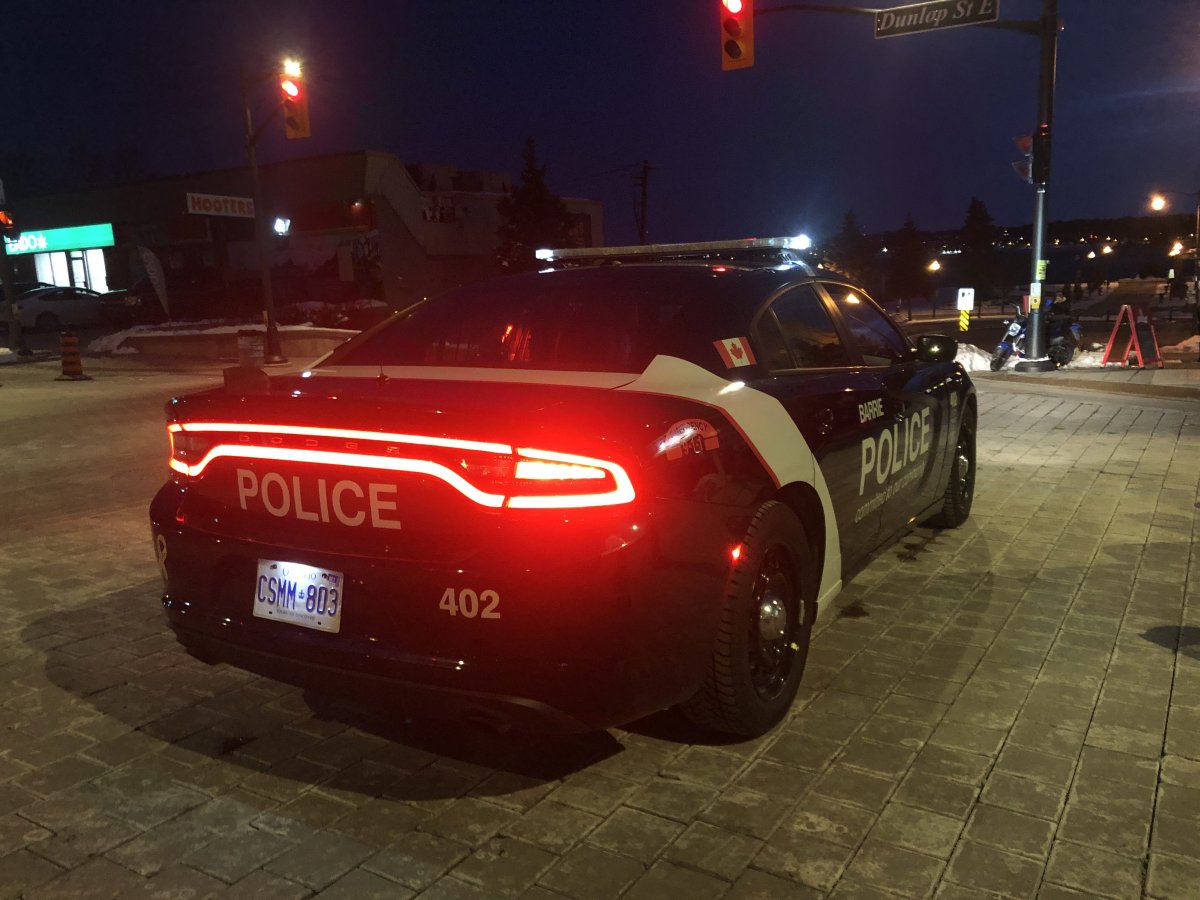 Barrie Police car stock image.
