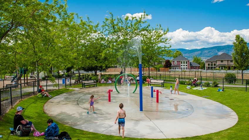 The waterpark at Quilchena Park in Kelowna, B.C.