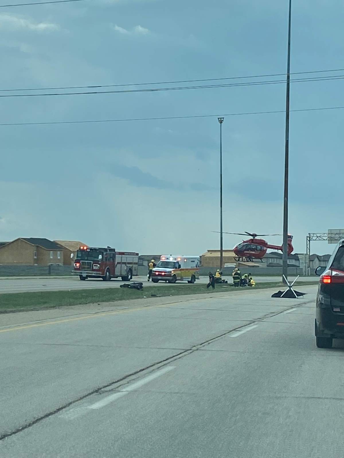 STARS on scene of a crash on Lagimodiere and the Perimeter Monday.