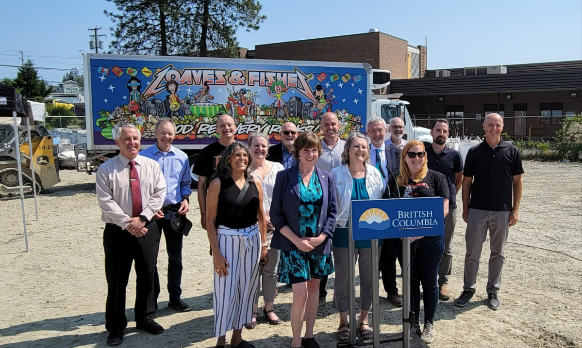 The Loaves and Fishers Community Food Bank in Nanaimo, B.C. received a $7-million contribution to its new warehouse project from the B.C. government on Thurs. Ma 18, 2023.