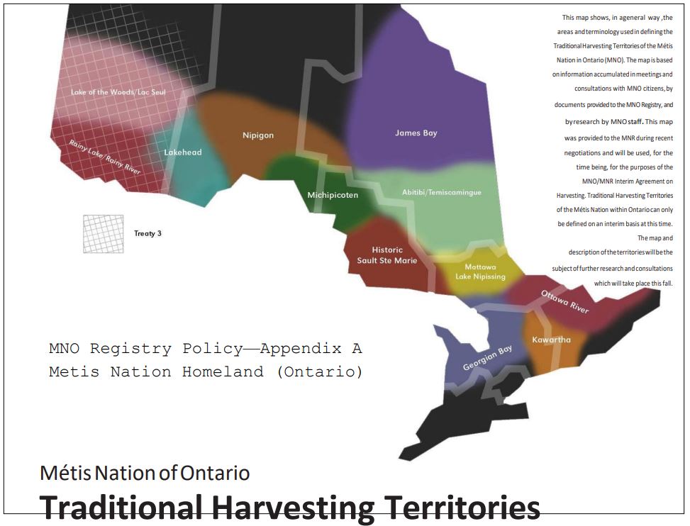 M Tis Nation Of Ontario Accused Of Recasting First Nations Ancestors   MNO Map 